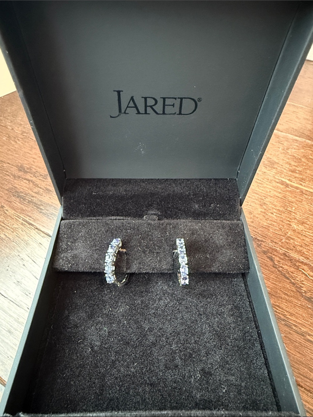 Oval Cut Natural Tanzanite Hoop Earrings In Sterling Silver